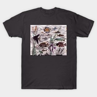 Tropical Fish Surf School T-Shirt